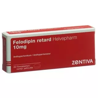 Фелодипін ретард Helvepharm Ret Filmtabl 10 мг 20 шт