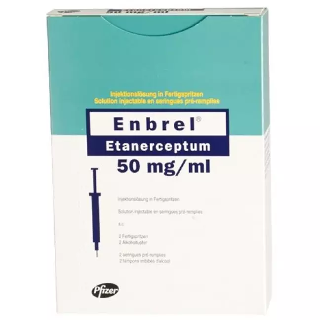 Enbrel 50 mg/ml 2 Fertigspritzen 1 ml Enbrel 50 mg/ml 2 Fertigspritzen 1 ml