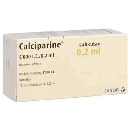 Calciparine Inj Lös 5000 ОД/0,2 мл підшкірно 10 Ферцпр 0,2 мл Calciparine Inj Lös 5000 ОД/0,2 мл підшкірно 10 Ферцпр 0,2 мл