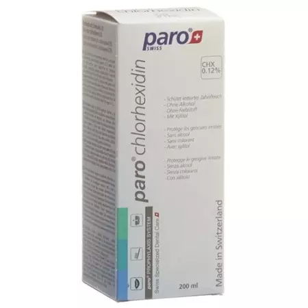 Paro ополаскиватель для полости рта Chlorhexidin 0.12% бутылка 200мл Paro ополаскиватель для полости рта Chlorhexidin 0.12% бутылка 200мл