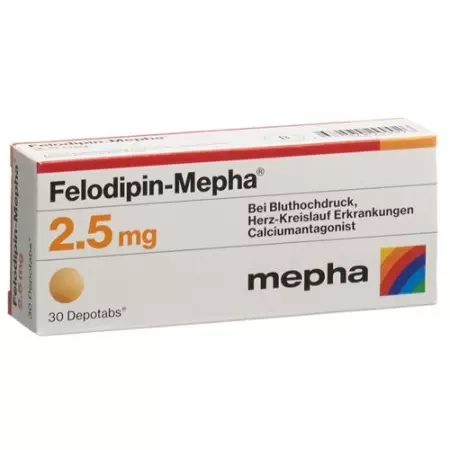 Фелодипін-Мефа Депотабс 2,5 мг 30 шт Фелодипін-Мефа Депотабс 2,5 мг 30 шт
