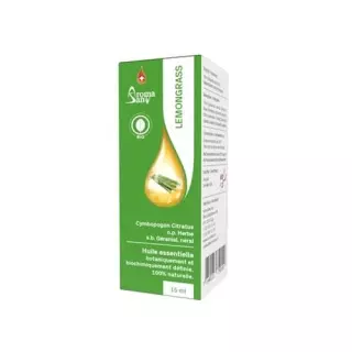 Ефірна олія лемонграсу Aromasan в упаковці органічна 15 мл