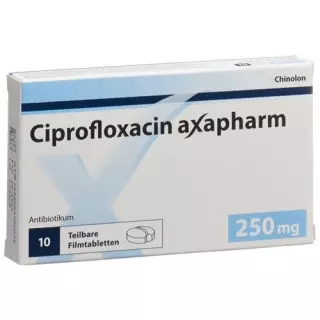 Ципрофлоксацин Аксафарм Фільмтабл 250 мг 10 шт
