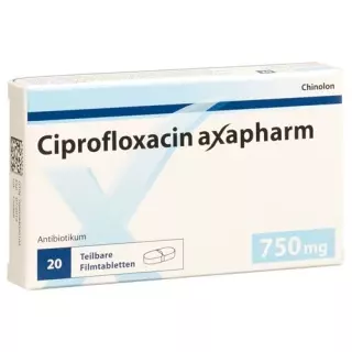 Ципрофлоксацин Аксафарм Filmtabl 750 мг 20 шт