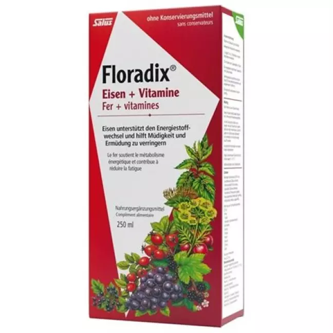 Floradix Iron + Vitamins Juice Fl 250 мл Floradix Iron + Vitamins Juice Fl 250 мл
