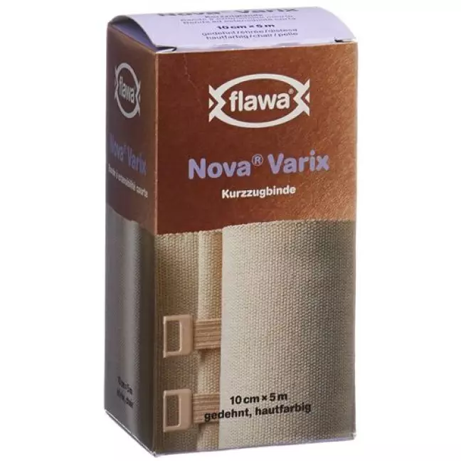 Flawa Nova Varix Kurzzugbinde 10смx5m Hautfarben Flawa Nova Varix Kurzzugbinde 10смx5m Hautfarben
