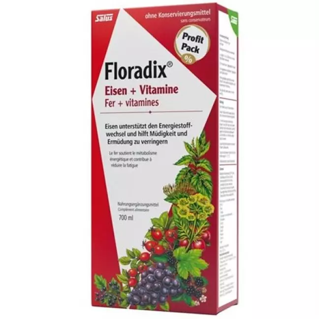 Floradix Vitamine + organisches Eisen Saft Flasche 700мл Floradix Vitamine + organisches Eisen Saft Flasche 700мл