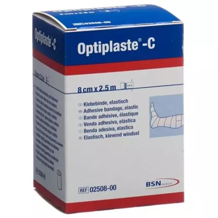 Бинт компресійний OPTIPLASTE-C 2,5мx8см Бинт компресійний OPTIPLASTE-C 2,5мx8см