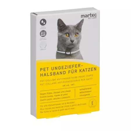 Нашийник Martec Pet Care PET проти шкідників для котів світловідбиваючий Нашийник Martec Pet Care PET проти шкідників для котів світловідбиваючий