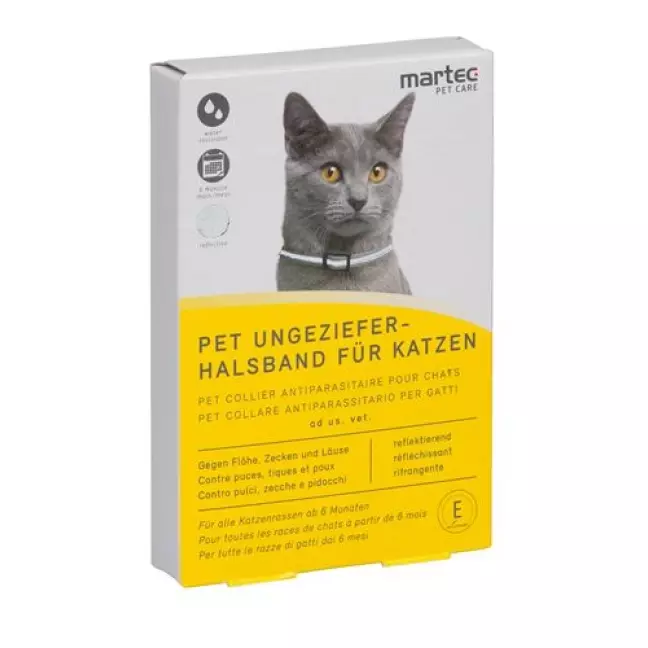 Нашийник Martec Pet Care PET проти шкідників для котів світловідбиваючий Нашийник Martec Pet Care PET проти шкідників для котів світловідбиваючий