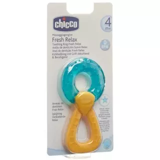 CHICCO охолоджуюче зубне кільце з ручкою Cooling Soothing 4+