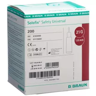 Ланцет SOLOFIX SAFETY Unive 21 G x 1,8 мм 200 шт