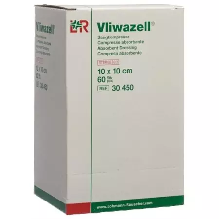 Компрес вбираючий Vliwazell 10х10 см стерильний 60 шт