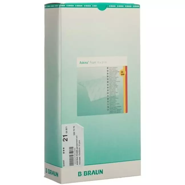 Пов'язка Askina Foam поролонова ранова 10х20см 10 шт Пов'язка Askina Foam поролонова ранова 10х20см 10 шт