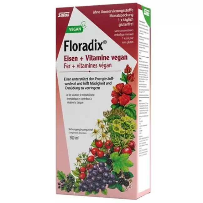 Floradix VEGAN 500 мл + THIN без вітаміну B12 для веганів