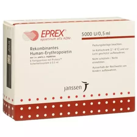 Eprex Inj Lös 5000 МО/0,5 мл із системою безпеки (Protecs) 6 Fe Eprex Inj Lös 5000 МО/0,5 мл із системою безпеки (Protecs) 6 Fe