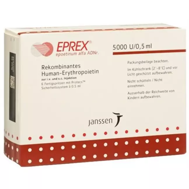 Eprex Inj Lös 5000 МО/0,5 мл із системою безпеки (Protecs) 6 Fe Eprex Inj Lös 5000 МО/0,5 мл із системою безпеки (Protecs) 6 Fe