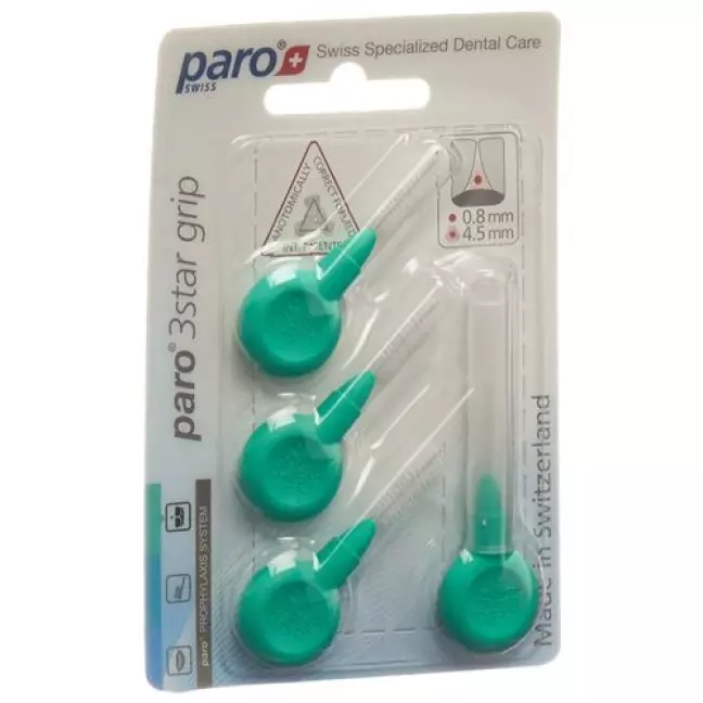 PARO 3STAR-GRIP 4,5 мм середній зелений цилін 4 шт PARO 3STAR-GRIP 4,5 мм середній зелений цилін 4 шт