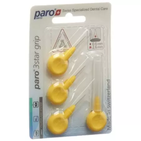 PARO 3STAR-GRIP 2,6 мм жовтий цилін 4 шт PARO 3STAR-GRIP 2,6 мм жовтий цилін 4 шт