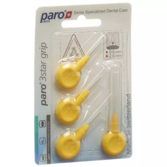 PARO 3STAR-GRIP 2,6 мм жовтий цилін 4 шт PARO 3STAR-GRIP 2,6 мм жовтий цилін 4 шт