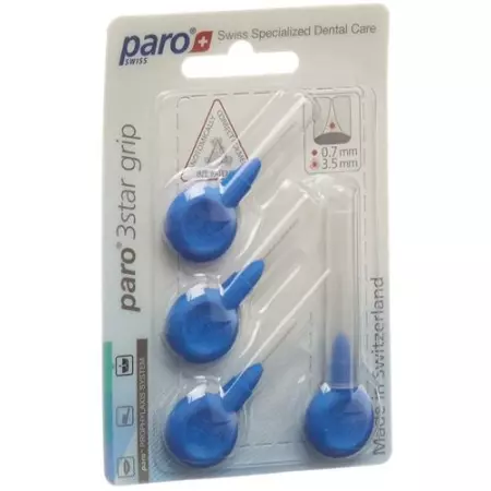 PARO 3STAR-GRIP 3.5mm x-fine blue cylin 4 шт PARO 3STAR-GRIP 3.5mm x-fine blue cylin 4 шт