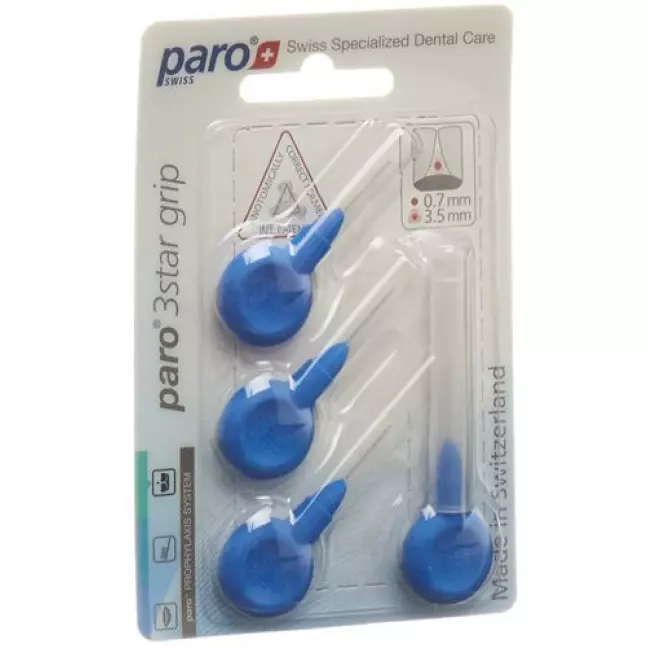 PARO 3STAR-GRIP 3.5mm x-fine blue cylin 4 шт PARO 3STAR-GRIP 3.5mm x-fine blue cylin 4 шт