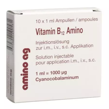 Vitamin B12 Amino Inj Lös 1000 mcg 10 Amp 1 ml