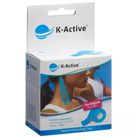 Кінезіологічна стрічка K-Active Classic 5смх5м синя водовідштовхувальна 6
