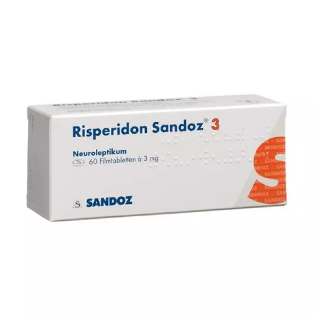 Risperidone Sandoz Filmtable 3 мг 60 шт Risperidone Sandoz Filmtable 3 мг 60 шт