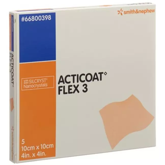 Пов'язка для ран Acticoat Flex 3 10х10см 5 шт Пов'язка для ран Acticoat Flex 3 10х10см 5 шт
