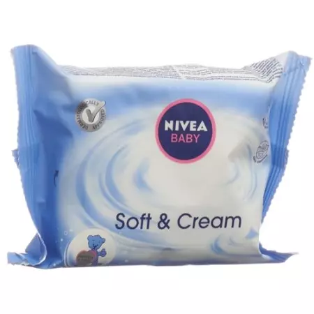 Дорожні вологі серветки Nivea Baby Soft & Cream розмір 20 шт Дорожні вологі серветки Nivea Baby Soft & Cream розмір 20 шт