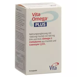 Vita Omega Plus капсули 1г риб&#39;ячий жир 30мг Q10 90 шт