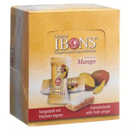 IBONS Ginger Candy Display Mango 12x60г