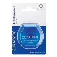 Зубна нитка Curaprox DF 834 50м м&#39;ятна вощена
