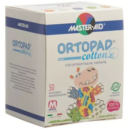 Ortopad Cotton Occlusionspflaster Medium Boys 2-4J 50 штук