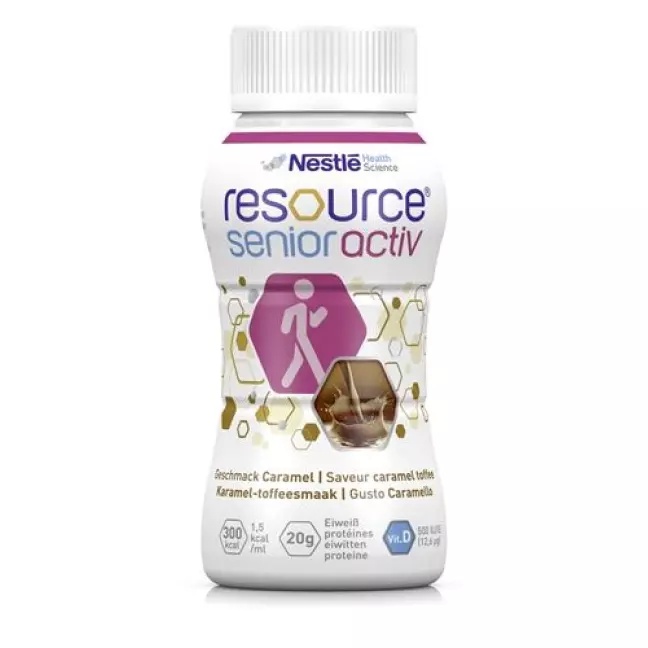 Resource SeniorActiv Caramel Toffee 4 пляшки 200 мл Resource SeniorActiv Caramel Toffee 4 пляшки 200 мл
