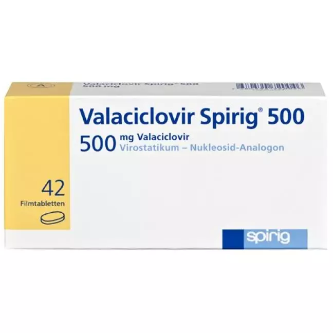 Valaciclovir Spirig Filmtabl 500 мг 42 шт Valaciclovir Spirig Filmtabl 500 мг 42 шт