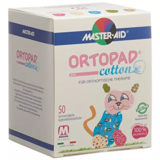 Ortopad Cotton Occlusion Plaster Medium Girls 2-4 років 50 шт Ortopad Cotton Occlusion Plaster Medium Girls 2-4 років 50 шт
