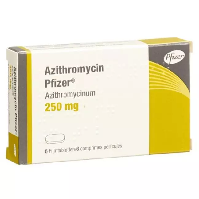Азитроміцин Pfizer Filmtable 250 мг 6 шт