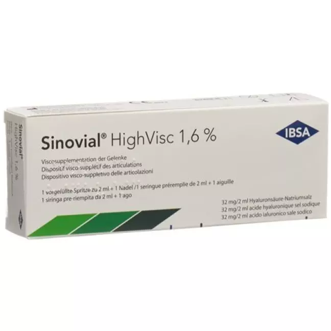Sinovial HighVisc Inj Lös 1,6% Fertspr 2 мл