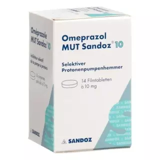 Омепразол MUT Sandoz Filmtabl 10 мг Ds 14 шт