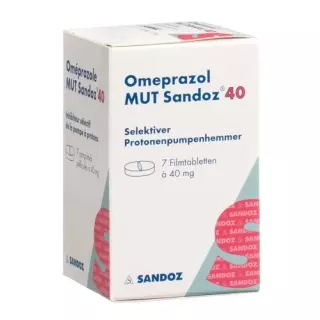 Омепразол MUT Sandoz Filmtabl 40 мг Ds 7 шт