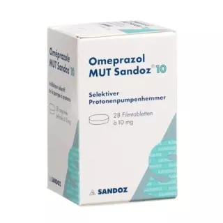 Омепразол MUT Sandoz Filmtabl 10 мг Ds 28 шт