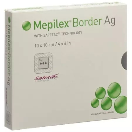 Пов&#39;язка Mepilex Ag Border поролонова 10х10см 5 шт