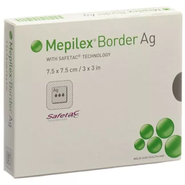 Пов&#39;язка Mepilex Ag Border поролонова 7,5х7,5 см 5 шт
