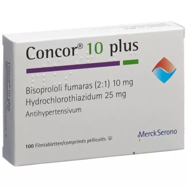 Concor 10 plus Lacktablel 10/25 мг 100 шт
