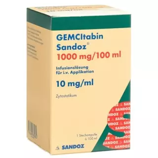 Gemcitabine Sandoz Inf Lös 1000 mg/100ml Avg