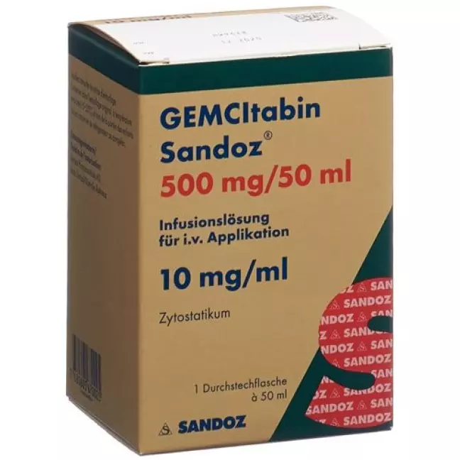 Gemcitabine Sandoz Inf Lös 500 mg/50ml Avg