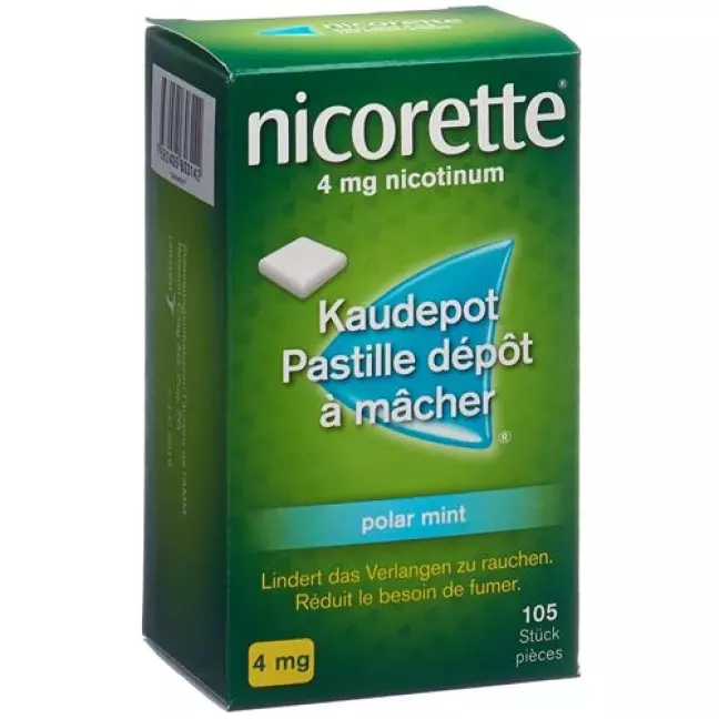 Жувальні відкладення Nicorette Polar Mint 4 мг 105 шт Жувальні відкладення Nicorette Polar Mint 4 мг 105 шт