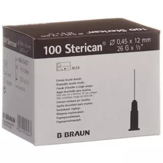 Голка STERICAN 26G 0,45x12мм коричнева Luer 100 шт